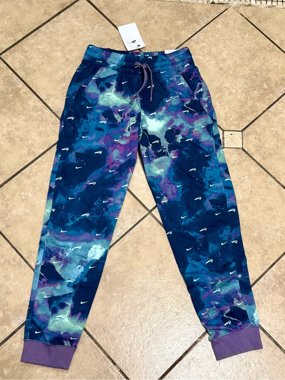 Nike Kids Blue & Purple Tie-Dye Jogger Sweatpants